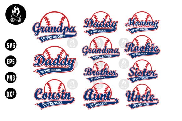 Baseball Family Matching Design SVG PNG: Creative Assets for Team Spirit