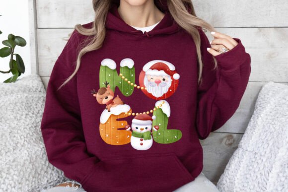 Cute Christmas Noel T-Shirt Design: Festive Graphic Assets