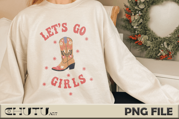 Let's Go Girls: A Modern Western Graphic Design Asset
