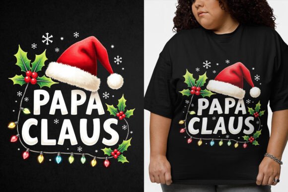 Papa Claus T-shirt Design: A Festive Creative Asset