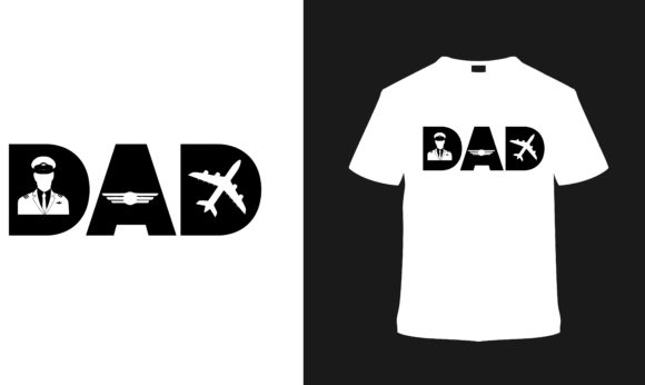 Pilot Dad Typography T-Shirt Design: A Modern Graphic Asset
