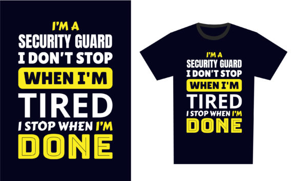 Security Guard T-Shirt Design: Typography for Impact