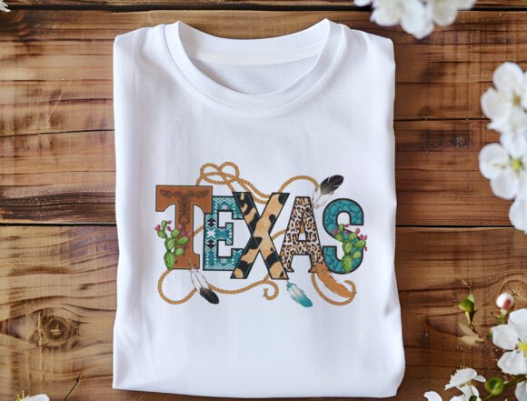 Texas Western Boho Design: A Sublimation PNG for Rustic Branding